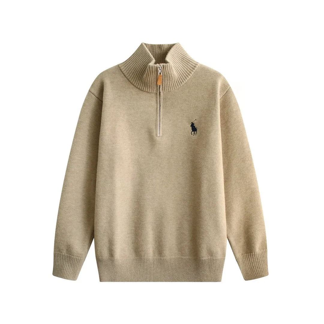 P276 Style number: D169 RALPH LAUREN/Ralph Lauren classic war horse small label embroidery logo Paul polo high collar pullover half-zip knitted sweater, high-density LOGO embroidery on the chest, original customization of tag accessories. Made of pure cotton yarn 🧶 blended with wool, pure cotton is skin-friendly and comfortable, small label war horse embroidered turtleneck sweater 🐎 high quality. Follow the blogger to learn how to wear it! Let’s buy a Ralph Lauren knitted sweater. It’s a super hard-to-find series after it became popular. It’s hard to find one on the official website. It’s simple and practical, with a lazy and loose feel. The thickened fabric has a more texture, soft and delicate feel, and a loose fit. Whether worn alone or layered, you can wear a simple one to create different styles of fashion!  Color: Black Khaki Size: Picture 9